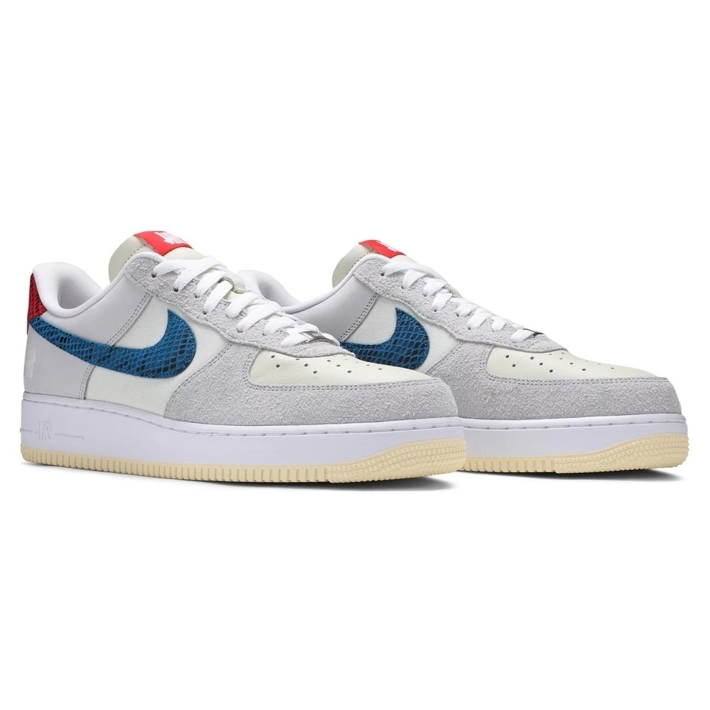 Nike Air Force 1 Sneakers - White, Blue, Red